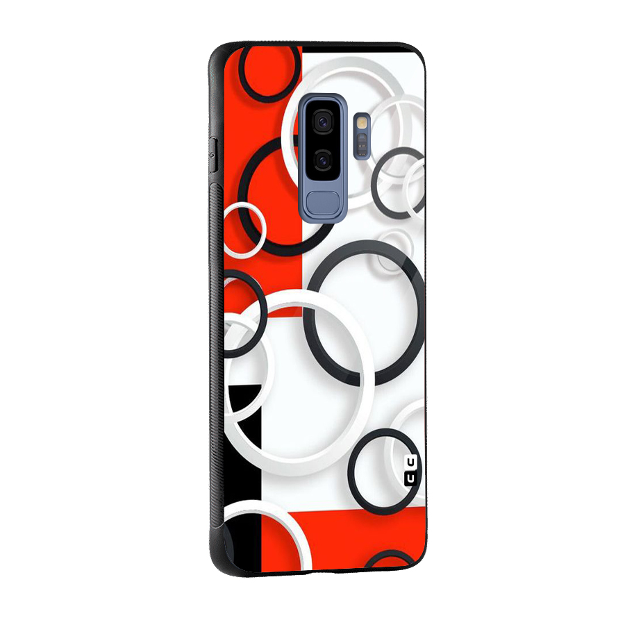 Rings Abstract Glass Back Case for Galaxy S9 Plus