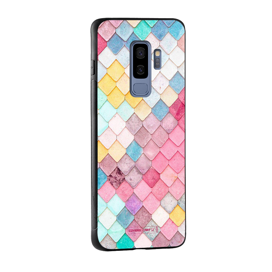 Rocks Pattern Design Glass Back Case for Galaxy S9 Plus