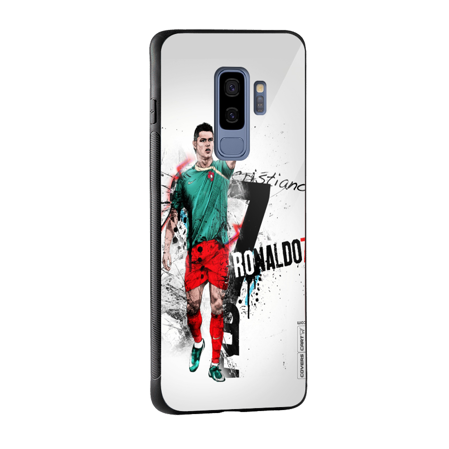 Ronaldo In Portugal Jersey Glass Back Case for Galaxy S9 Plus