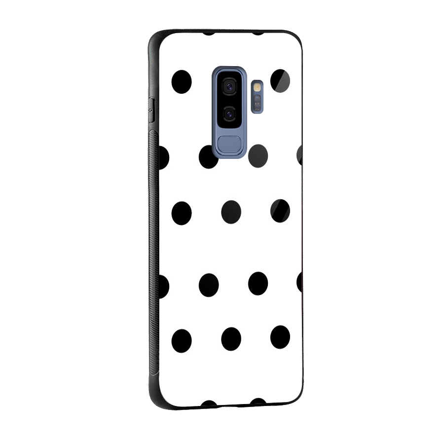 Royal Polka Dots Glass Back Case for Galaxy S9 Plus