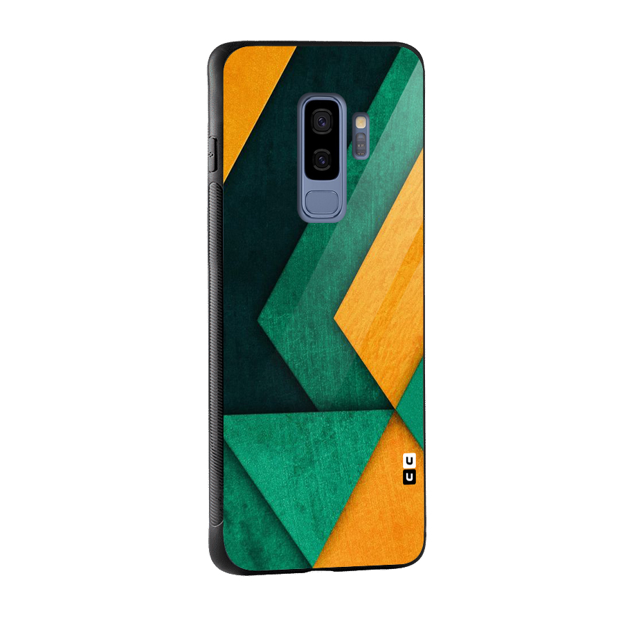 Rugged Abstract Stripes Glass Back Case for Galaxy S9 Plus