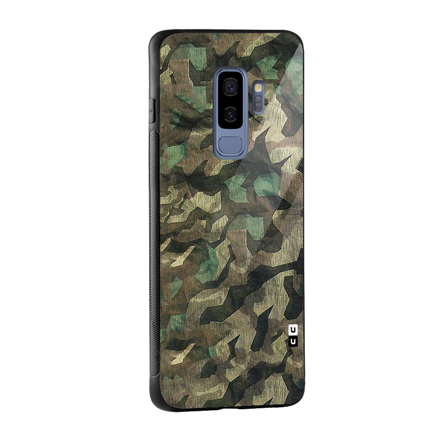 Rugged Army Glass Back Case for Galaxy S9 Plus