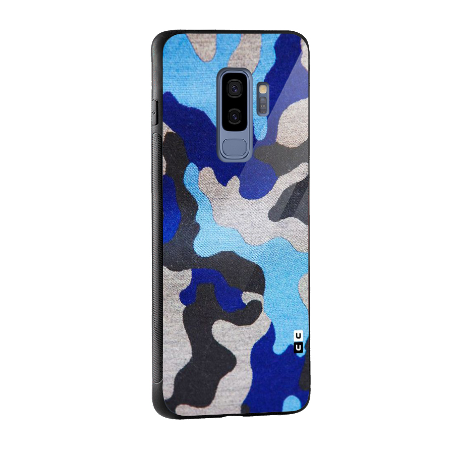 Rugged Camouflage Glass Back Case for Galaxy S9 Plus