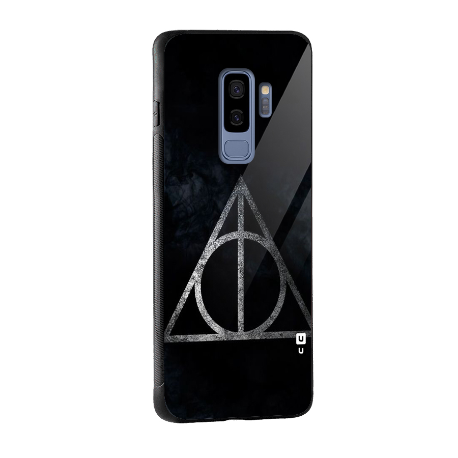 Rugged Triangle Design Glass Back Case for Galaxy S9 Plus