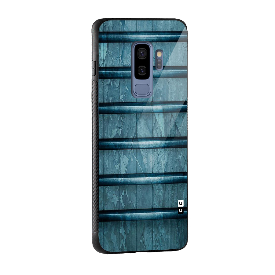 Rustic Blue Shelf Glass Back Case for Galaxy S9 Plus