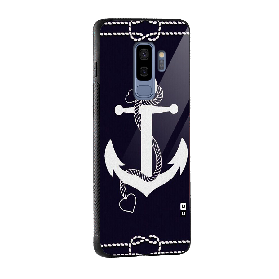 Sail Anchor Glass Back Case for Galaxy S9 Plus