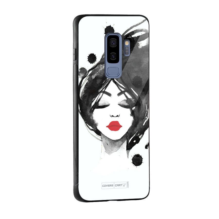 Sassy Girl Glass Back Case for Galaxy S9 Plus