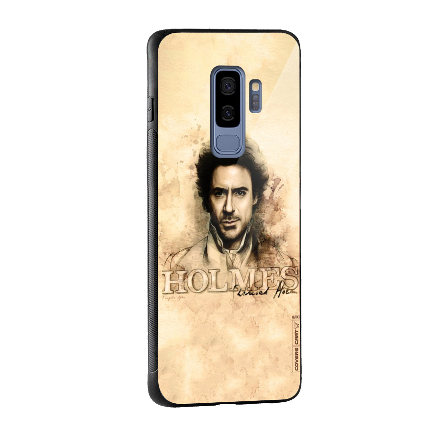 Sherlock Holmes Fan Art Glass Back Case for Galaxy S9 Plus
