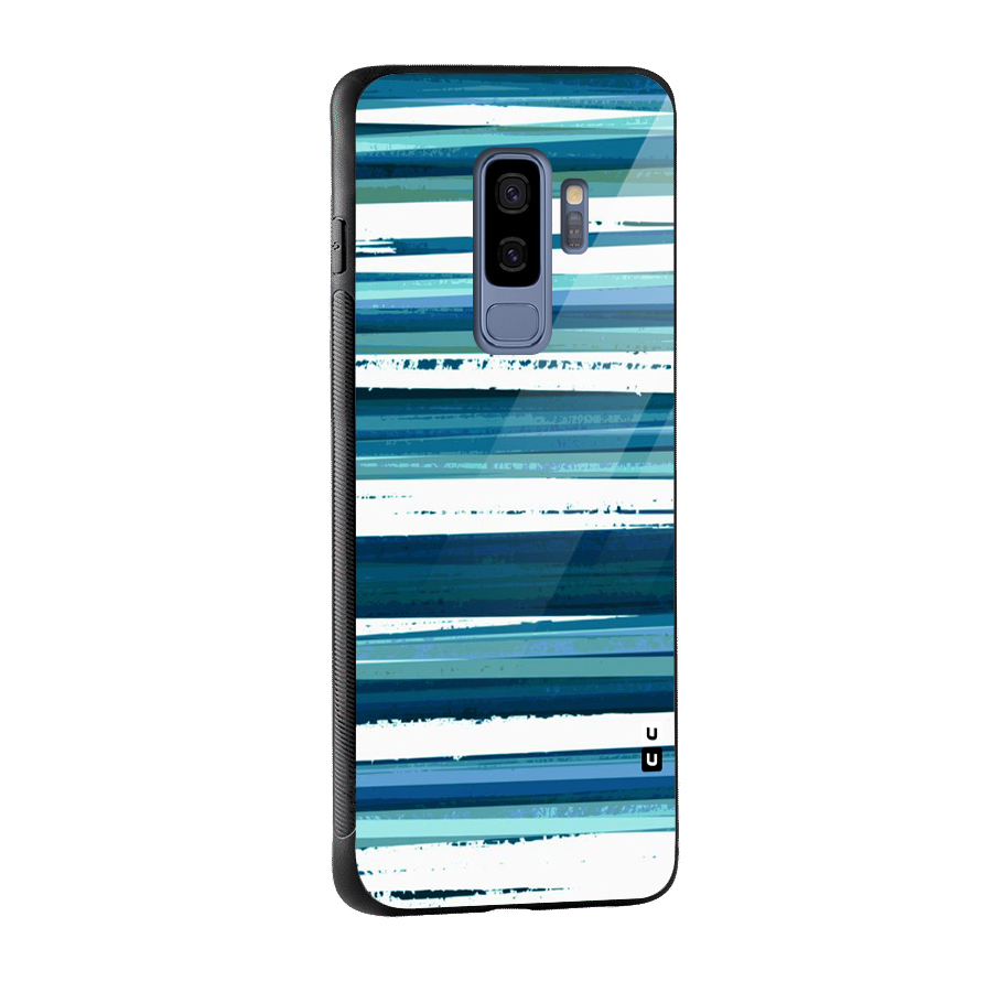 Simple Soothing Lines Glass Back Case for Galaxy S9 Plus