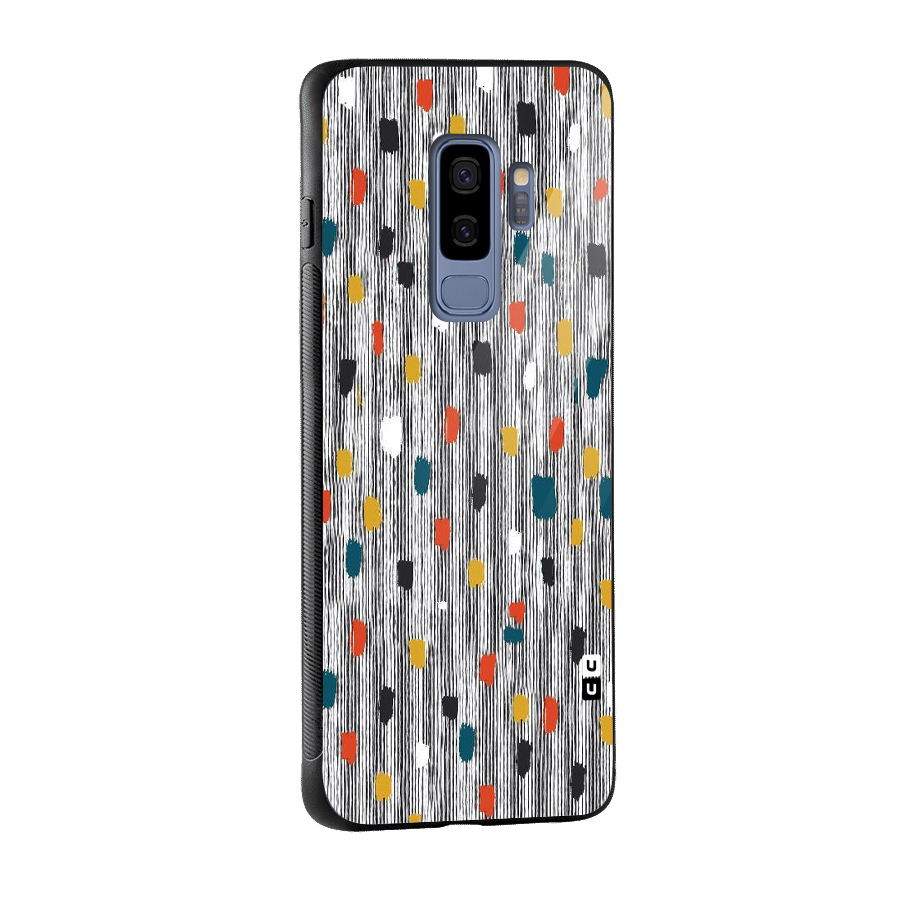 Single Paint Pattern Glass Back Case for Galaxy S9 Plus