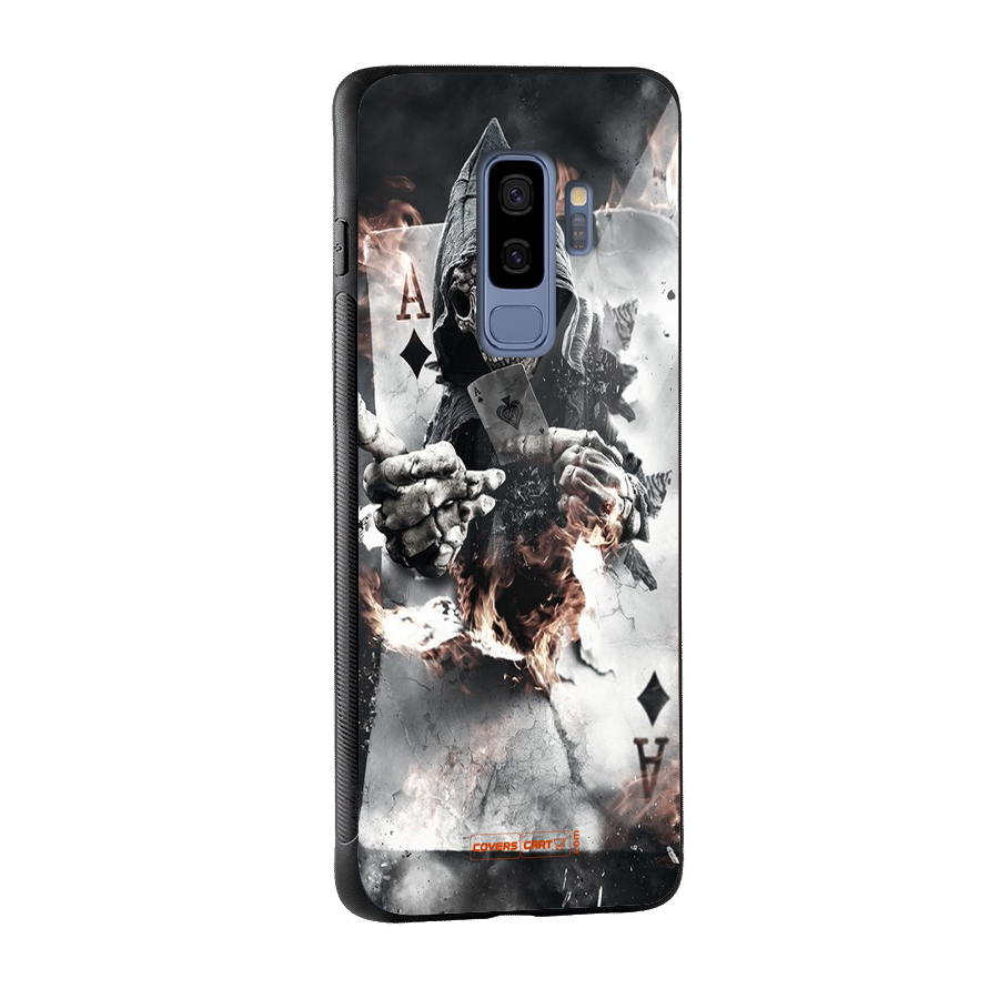 Skull with an Ace Glass Back Case for Galaxy S9 Plus