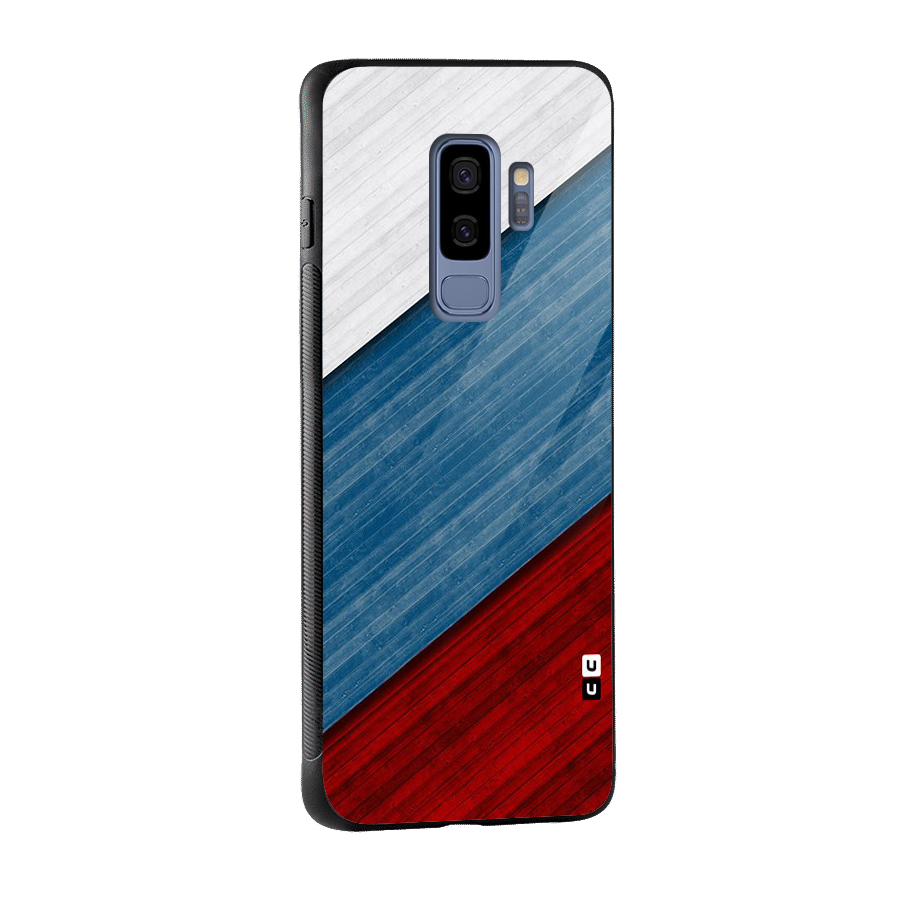 Slant Beautiful Stripe Glass Back Case for Galaxy S9 Plus