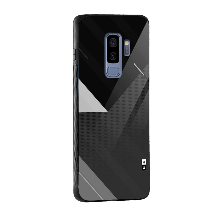 Slant Grey Glass Back Case for Galaxy S9 Plus