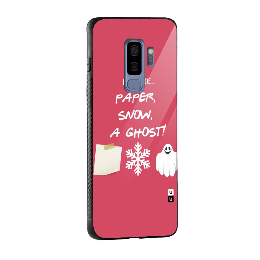 Snow Paper Glass Back Case for Galaxy S9 Plus