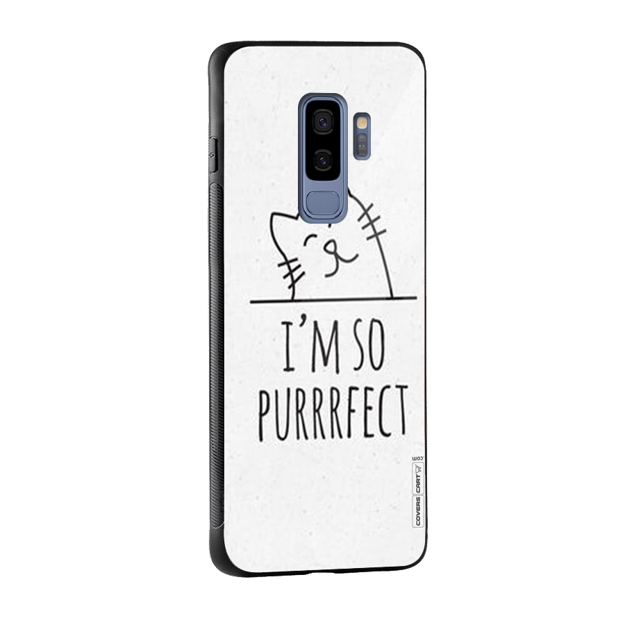 So Purrfect Glass Back Case for Galaxy S9 Plus