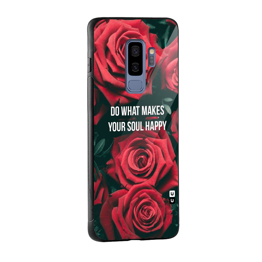 Soul Happy Glass Back Case for Galaxy S9 Plus