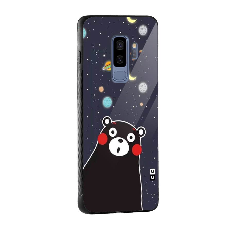 Space Bear Glass Back Case for Galaxy S9 Plus