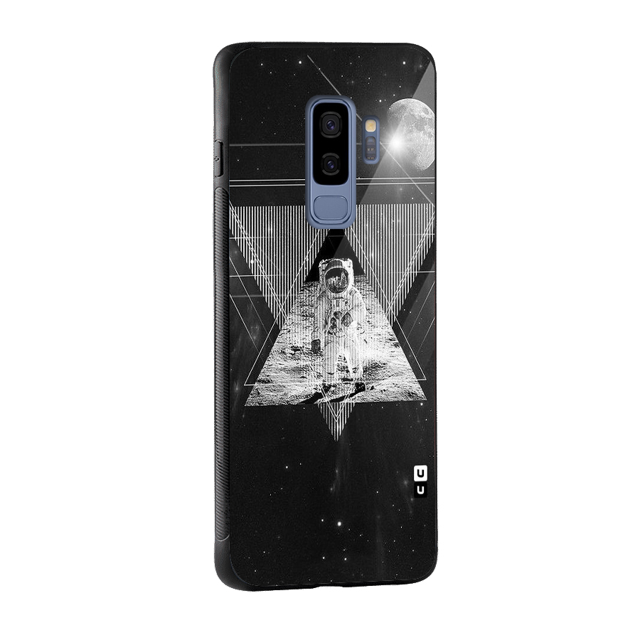 Space Triangle Abstract Glass Back Case for Galaxy S9 Plus