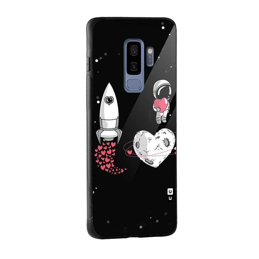 Spaceman Love Glass Back Case for Galaxy S9 Plus