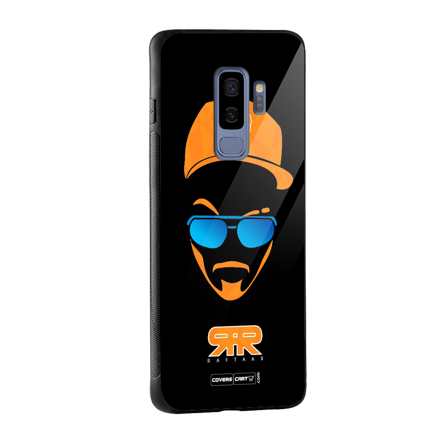 Special Raftaar Edition Orange Glass Back Case for Galaxy S9 Plus