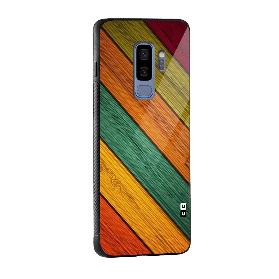 Stripes Classic Design Glass Back Case for Galaxy S9 Plus