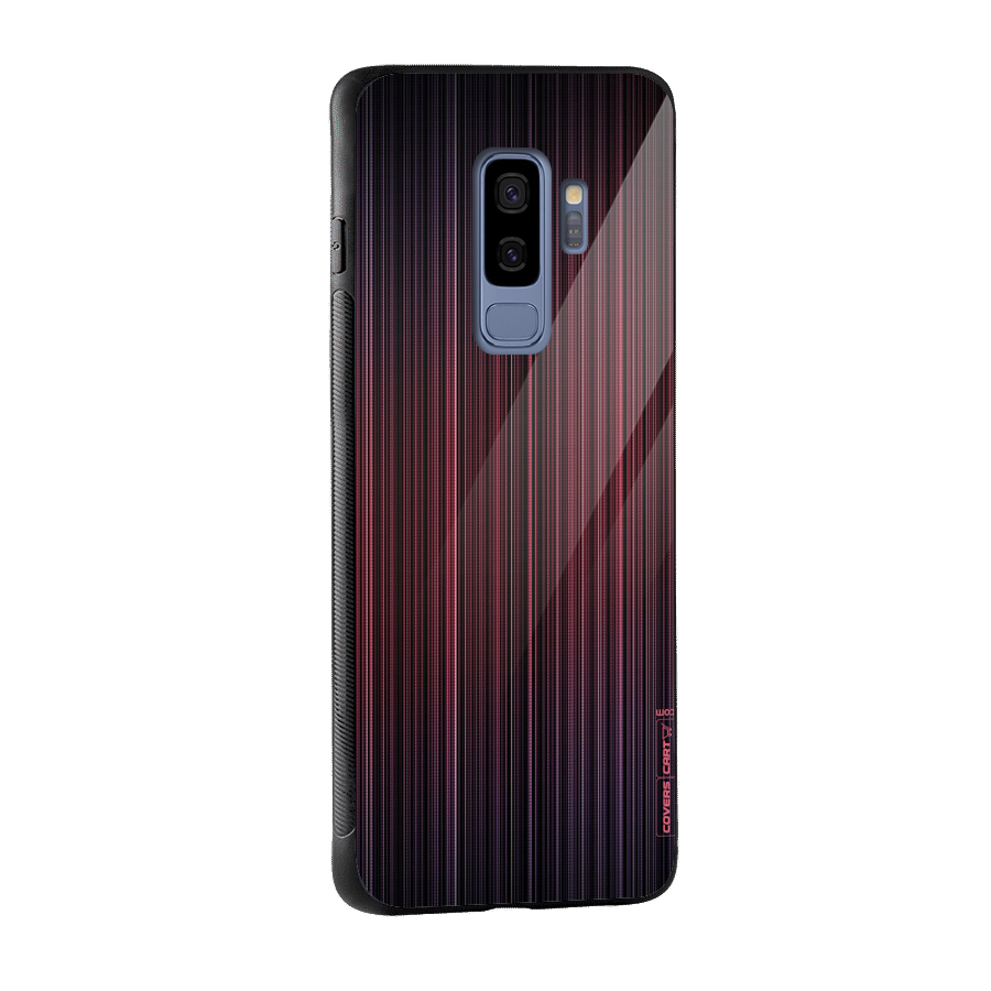 Stripes Gradiant Glass Back Case for Galaxy S9 Plus