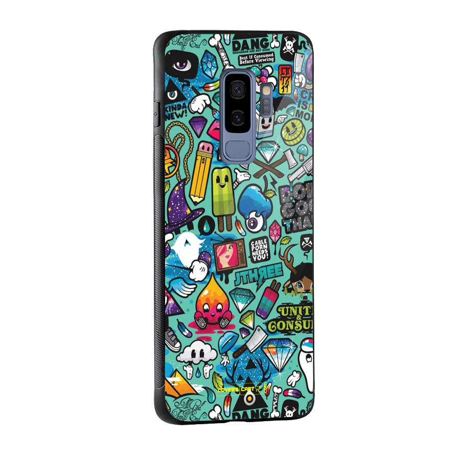 Sweet Candies Glass Back Case for Galaxy S9 Plus