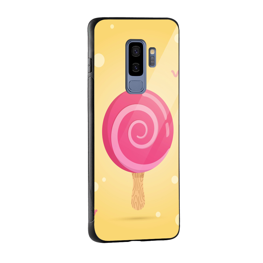 Swirl Ice Cream Glass Back Case for Galaxy S9 Plus