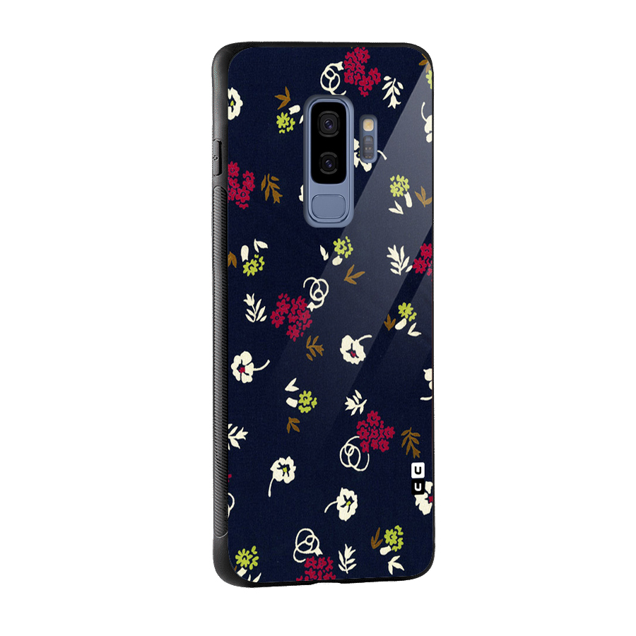 Tiny Flowers Glass Back Case for Galaxy S9 Plus