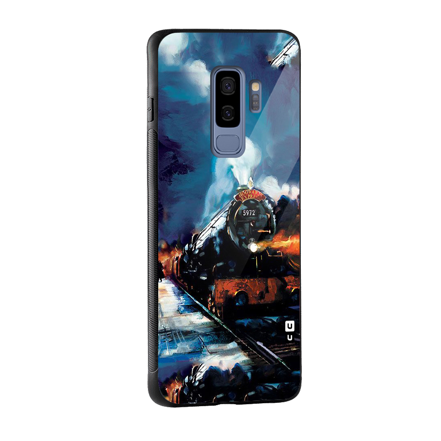 Train Art Glass Back Case for Galaxy S9 Plus