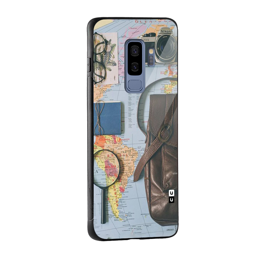 Travel Requisites Glass Back Case for Galaxy S9 Plus