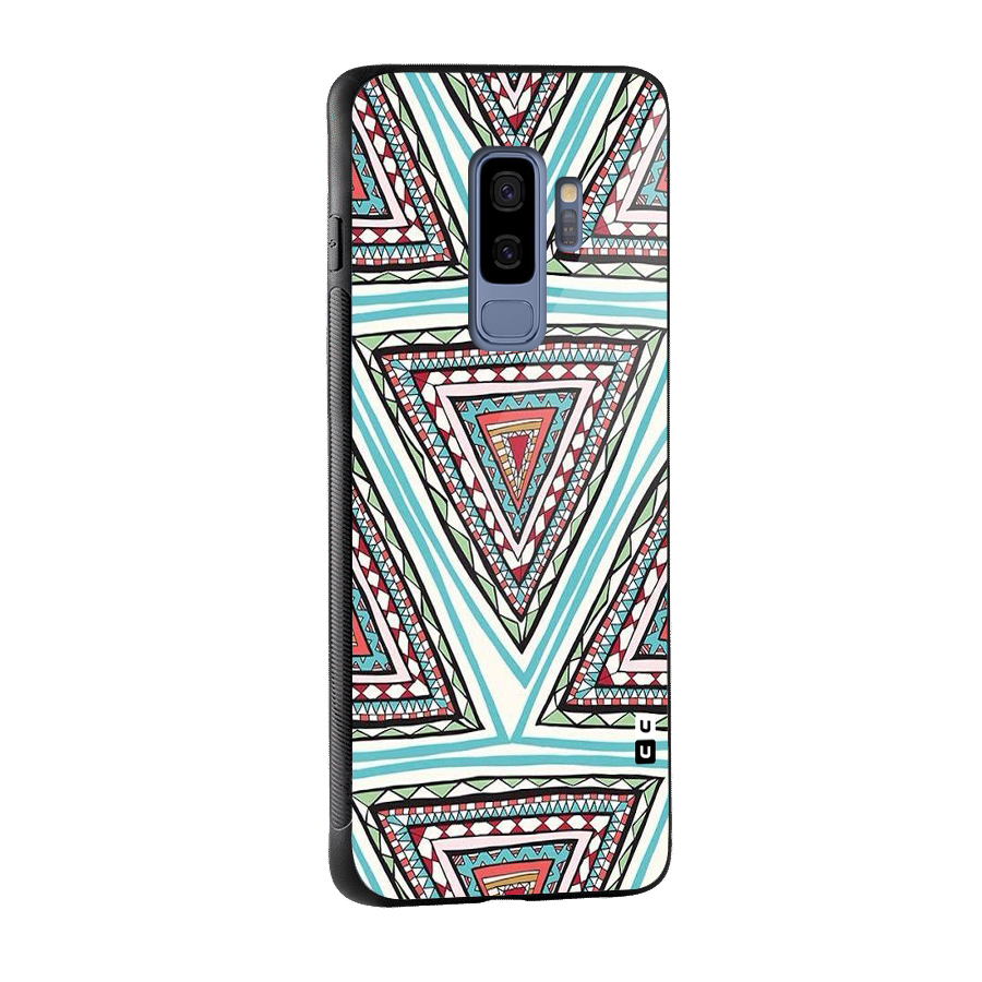 Triangle Abstract Mode Glass Back Case for Galaxy S9 Plus