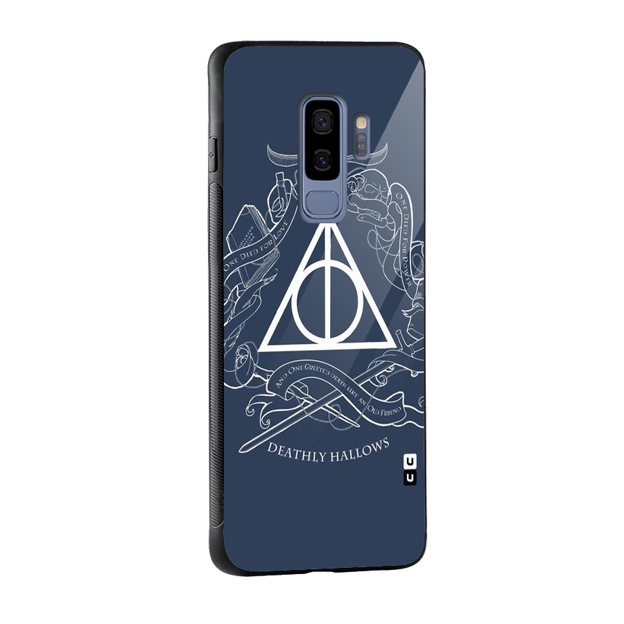 Triangle Blue Glass Back Case for Galaxy S9 Plus