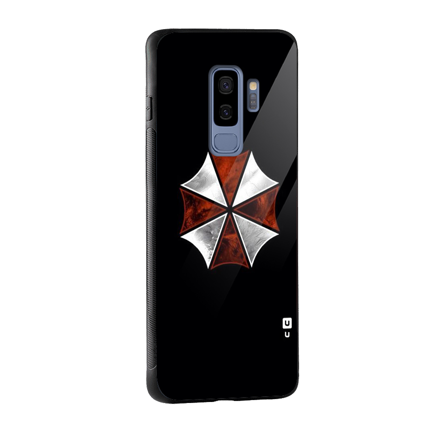 Umbrella Design Glass Back Case for Galaxy S9 Plus