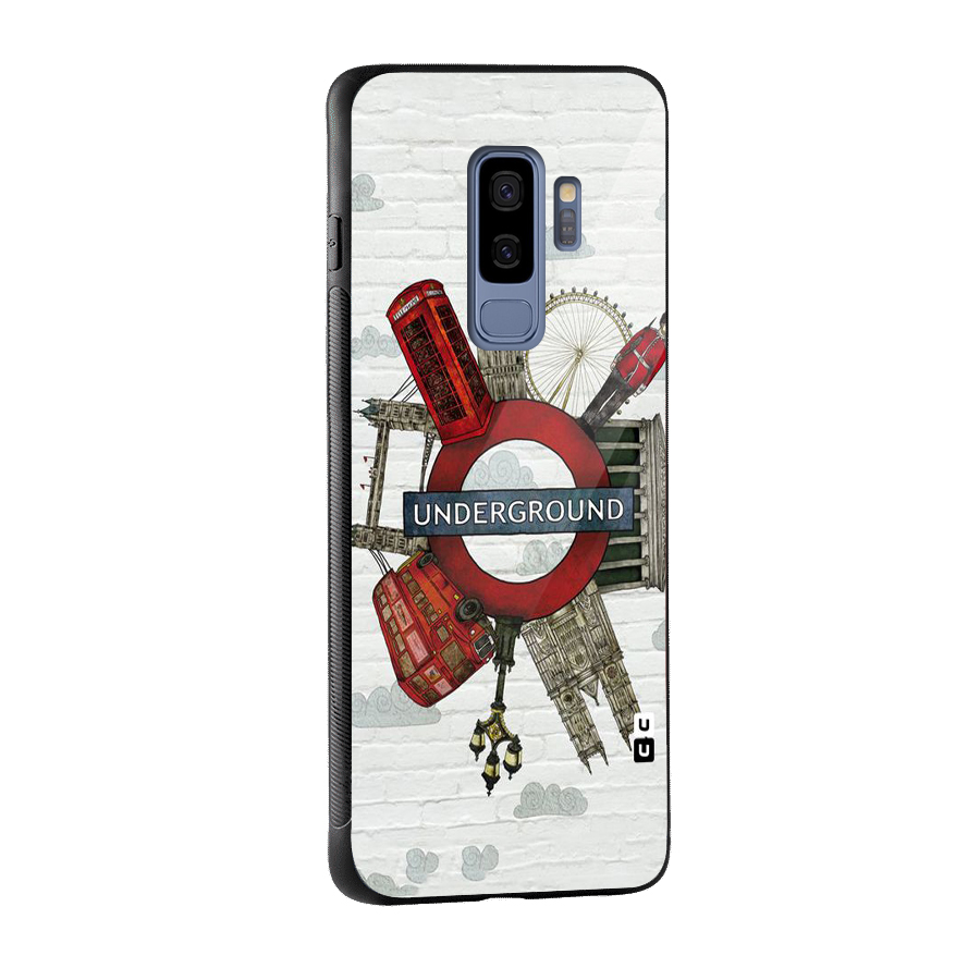 Underground Design Glass Back Case for Galaxy S9 Plus