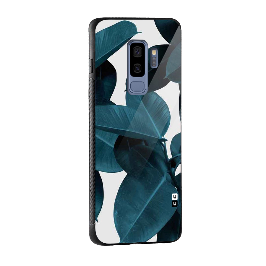 Very Aesthetic Leafs Glass Back Case for Galaxy S9 Plus