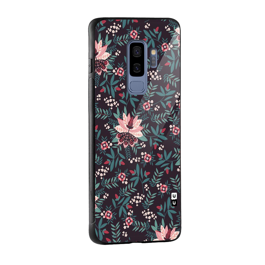 Very Leafy Pattern Glass Back Case for Galaxy S9 Plus