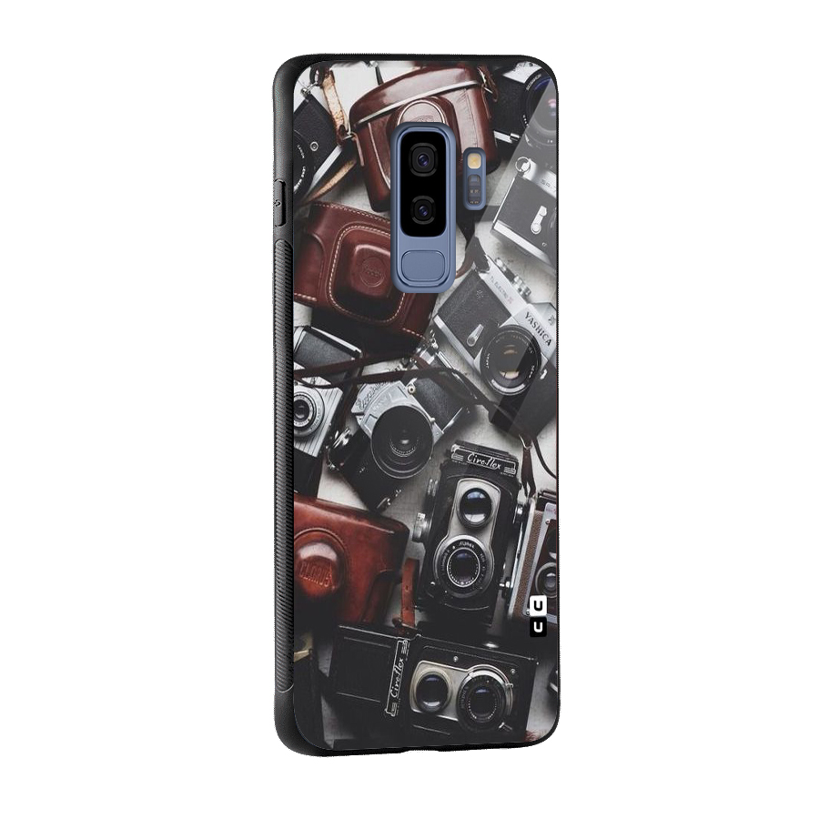 Vintage Beauty Shutter Glass Back Case for Galaxy S9 Plus
