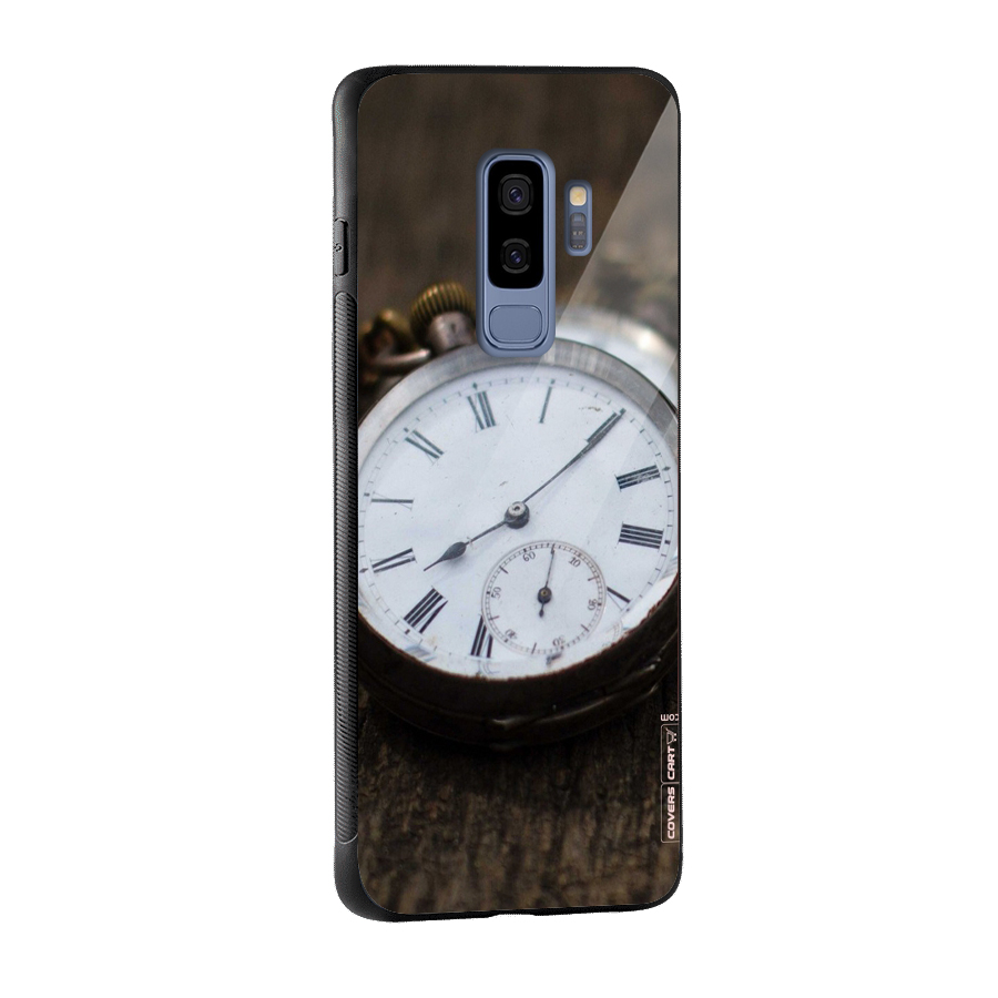 Vintage Clock Glass Back Case for Galaxy S9 Plus