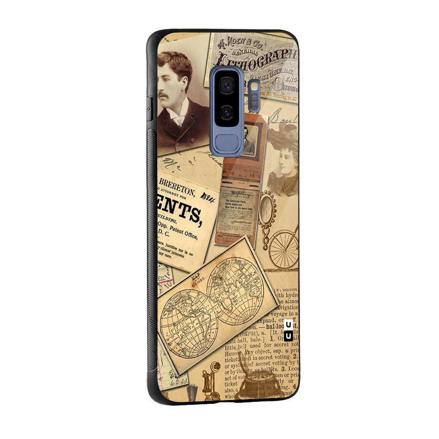 Vintage Memories Glass Back Case for Galaxy S9 Plus