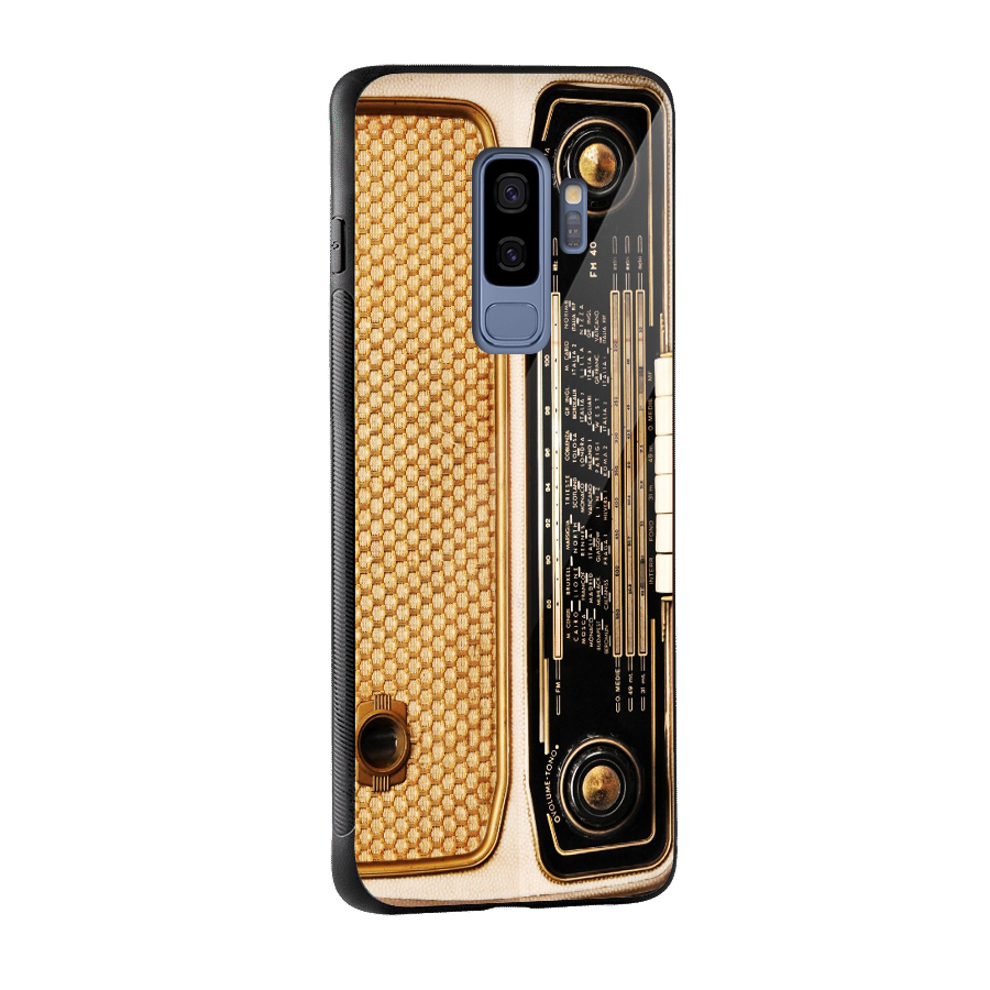 Vintage Radio Glass Back Case for Galaxy S9 Plus