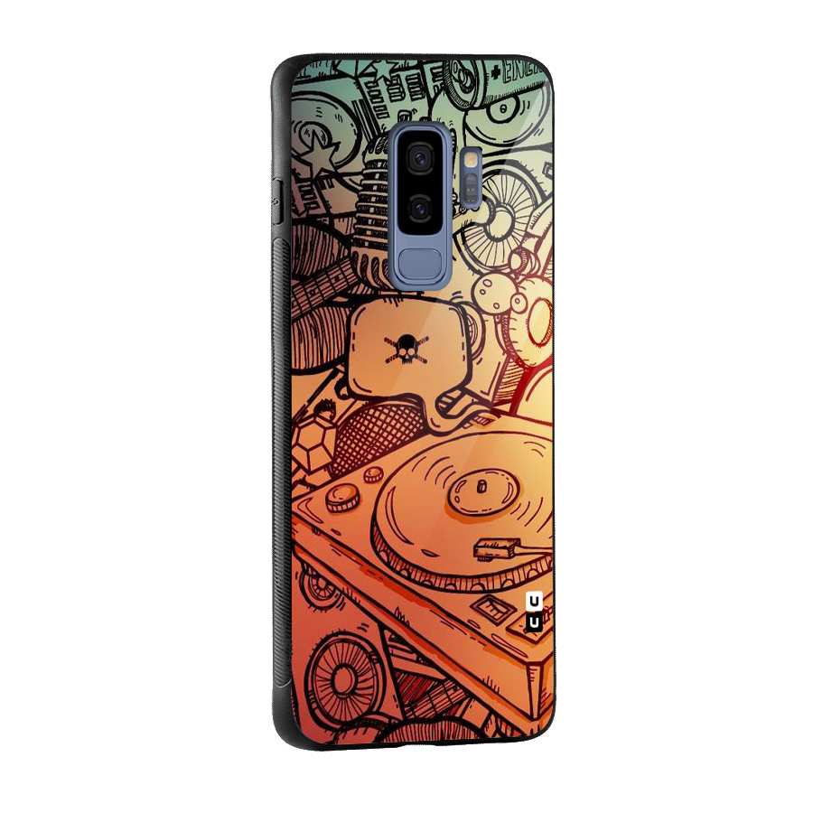 Vinyl Design Glass Back Case for Galaxy S9 Plus
