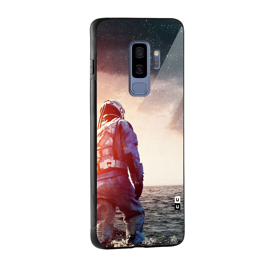 Water Astronaut Glass Back Case for Galaxy S9 Plus