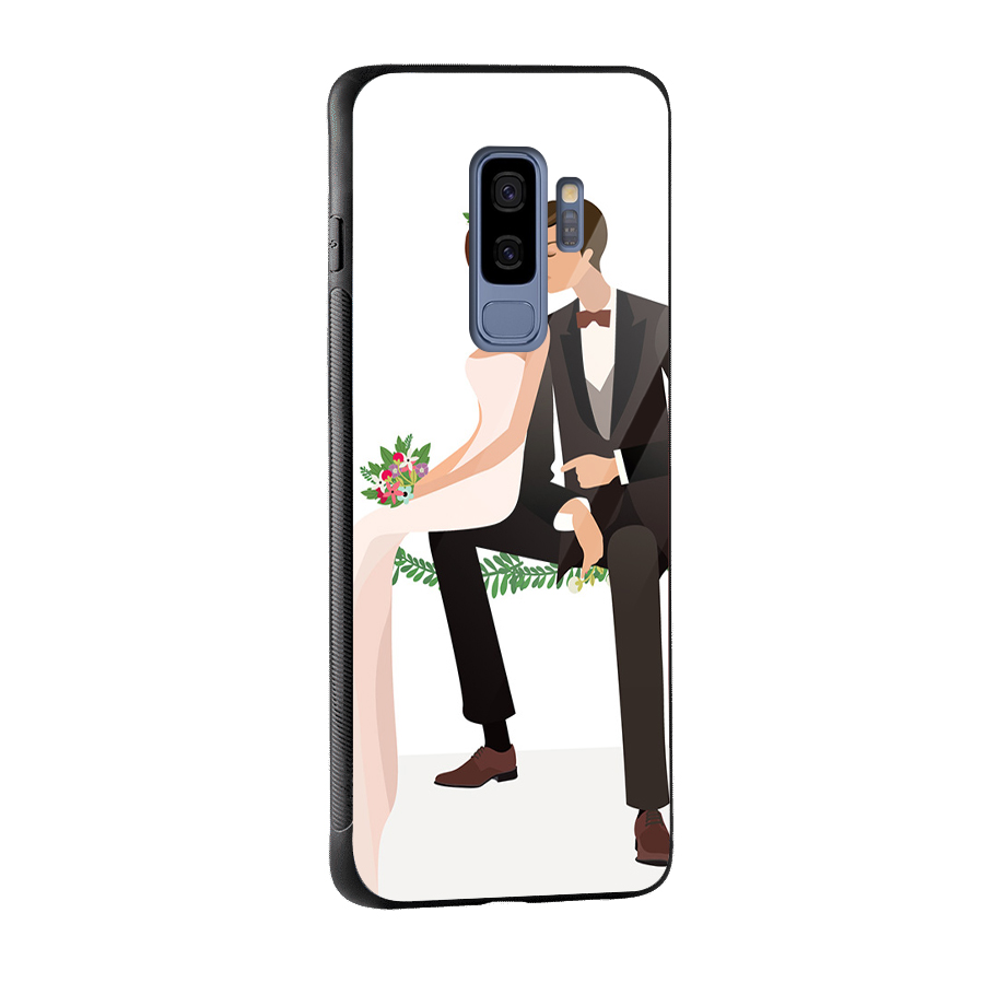 Wedding Couple Glass Back Case for Galaxy S9 Plus