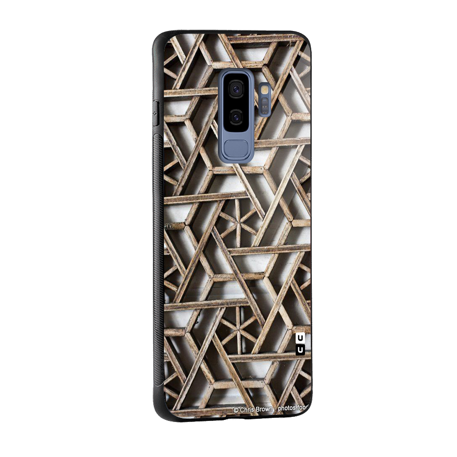 Wheel Design Glass Back Case for Galaxy S9 Plus