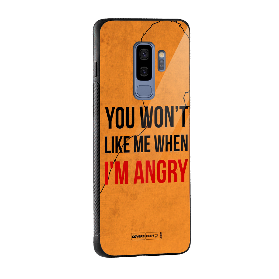 When I M Angry Glass Back Case for Galaxy S9 Plus