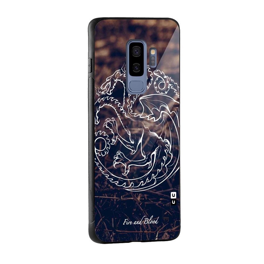 White Circle Glass Back Case for Galaxy S9 Plus