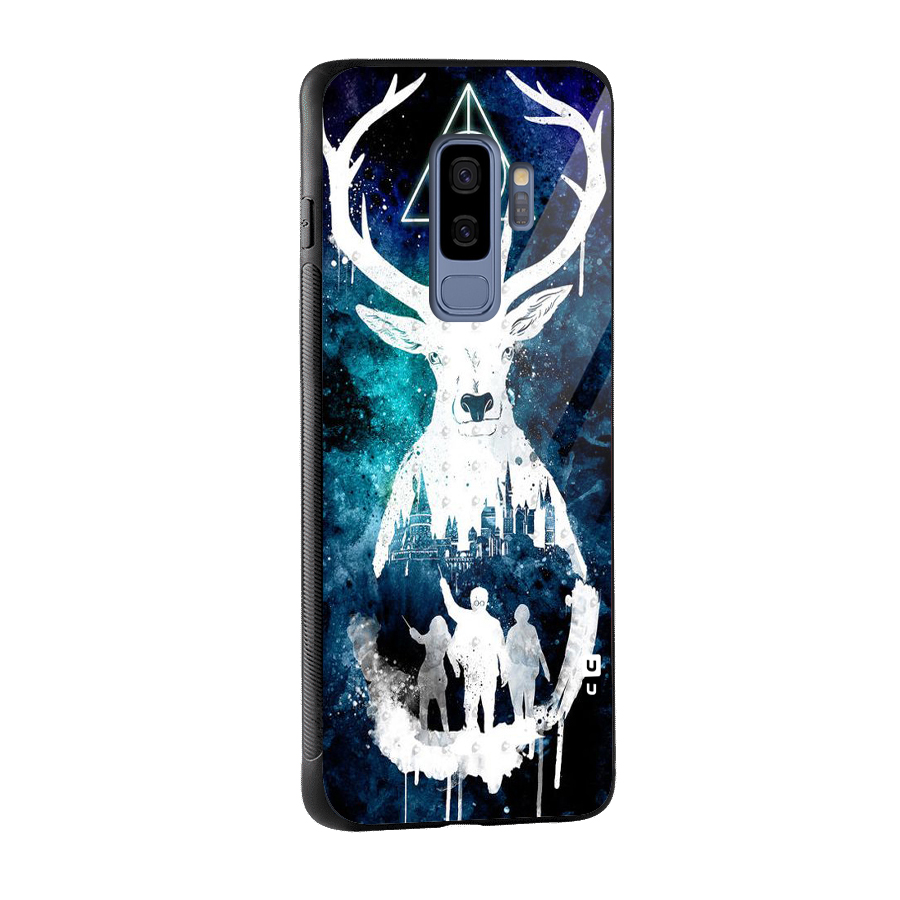 White Deer Glass Back Case for Galaxy S9 Plus