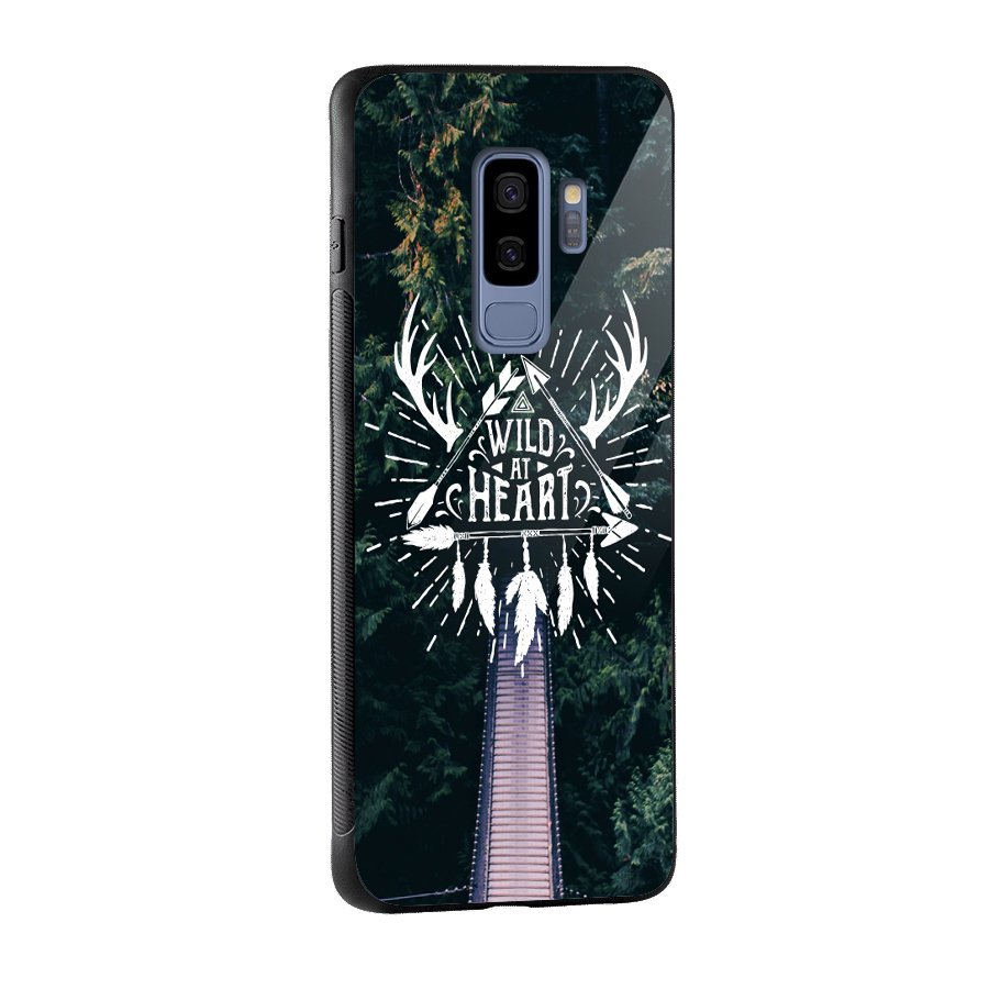 Wild Heart Glass Back Case for Galaxy S9 Plus