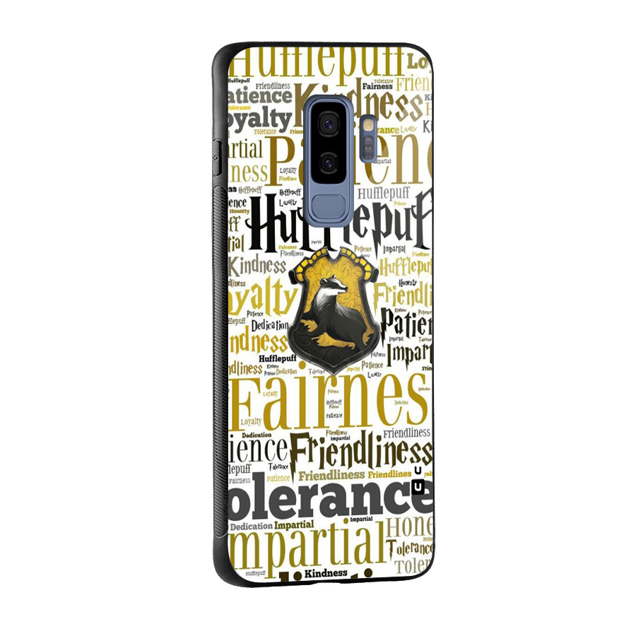 Yellow Fairness Glass Back Case for Galaxy S9 Plus